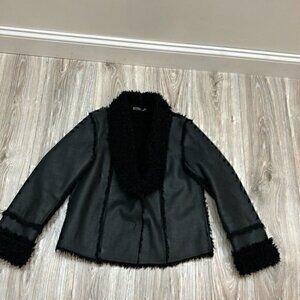 Faux black Shearling jacket size Small